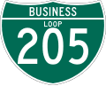 Off interstate business route marker (loop) (3 digits) road sign (MUTCD Business_Loop_205)