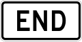 End (plaque) road sign (MUTCD End_plate)