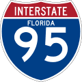 Interstate Route Marker with State (2 digits) road sign (MUTCD I-95_(FL))