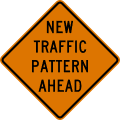 New traffic pattern ahead road sign (MUTCD CW23-2)