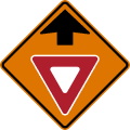ahead road sign (MUTCD CW3-2)