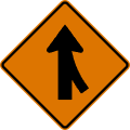 Merge (right) road sign (MUTCD CW4-1R)