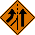 Added left lane road sign (MUTCD CW4-3L)