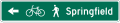 Shared-use path destination (1-line) road sign (MUTCD D11-10a)