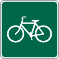 Bicycles permitted road sign (MUTCD D11-11)
