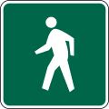 Pedestrians permitted road sign (MUTCD D11-12)