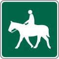 Equestrians permitted road sign (MUTCD D11-14)