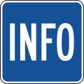 Tourist information road sign (MUTCD D9-10)