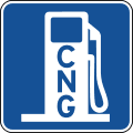 Alternative fuel (compressed natural gas) road sign (MUTCD D9-11a)