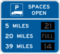 Truck parking availability - distance road sign (MUTCD D9-16c_(full))