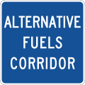 Alternative fuels corridor road sign (MUTCD D9-19)