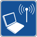 Wireless internet road sign (MUTCD D9-22)