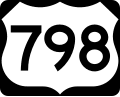 US route marker (3 digits) road sign (MUTCD M1-4_(3_digits))