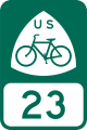 U.S. bicycle route road sign (MUTCD M1-9)