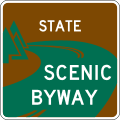 State scenic byway system road sign (MUTCD M10-3)