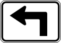 Advance Left Turn Arrow (90 Degree Angle) road sign (MUTCD M5-1PL)