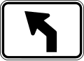 Advance Left Turn Arrow (45 Degree Angle) road sign (MUTCD M5-2PL)