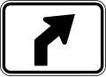 Advance Right Turn Arrow (45 Degree Angle) road sign (MUTCD M5-2PR)