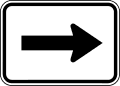 Right Directional Arrow road sign (MUTCD M6-1PR)
