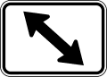 M6 series Directional arrow auxiliary signs-Double Diagonal Left Directional Arrow