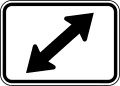 Double Diagonal Right Directional Arrow road sign (MUTCD M6-5PR)