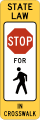 [b] road sign (MUTCD R1-6a_(yellow))