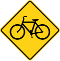 [d] road sign (MUTCD W11-1)