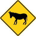 Donkey road sign (MUTCD W11-19)