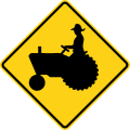 Farm vehicles road sign (MUTCD W11-5)