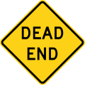 Dead end road sign (MUTCD W14-1)