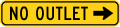 No outlet on the right road sign (MUTCD W14-2aR)