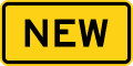 New road sign (MUTCD W16-15P)