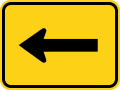 [e] road sign (MUTCD W16-5PL)