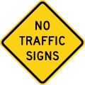 No traffic signs road sign (MUTCD W18-1)