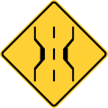 Narrow Underpass road sign (MUTCD W5-2a)