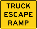 Truck escape ramp road sign (MUTCD W7-4c)