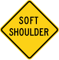 Soft shoulder road sign (MUTCD W8-4)