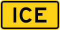 Ice (plaque) road sign (MUTCD W8-5aP)