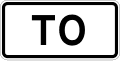 M4 series Route marker auxiliaries-To (plaque)