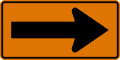 Arrow (right) road sign (MUTCD CW1-6R)