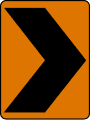 Chevron (right) road sign (MUTCD CW1-8R)