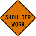 Shoulder work road sign (MUTCD CW21-5)