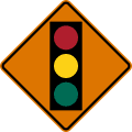 ahead road sign (MUTCD CW3-3)