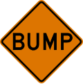 Bump road sign (MUTCD CW8-1)