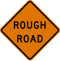 Rough road road sign (MUTCD CW8-8)