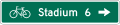 Bicycle Destination and Distance (1-line) road sign (MUTCD D1-1c)