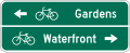 Bicycle Destination (2-line) road sign (MUTCD D1-2b)
