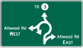 Circular Intersection Destination (Diagrammatic) road sign (MUTCD D1-5a)