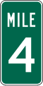 Reference location (1 digit) road sign (MUTCD D10-1)