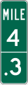 Intermediate reference location (1 digit) road sign (MUTCD D10-1a)